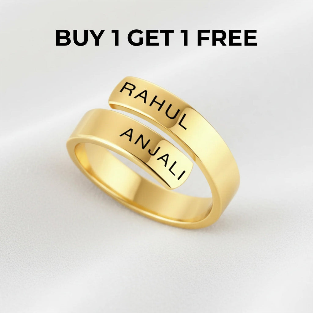 PERSONALISED COUPLE NAME RING